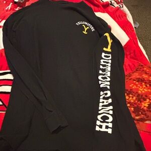 Yellowstone Dutton Ranch Black Long Sleeve Tee